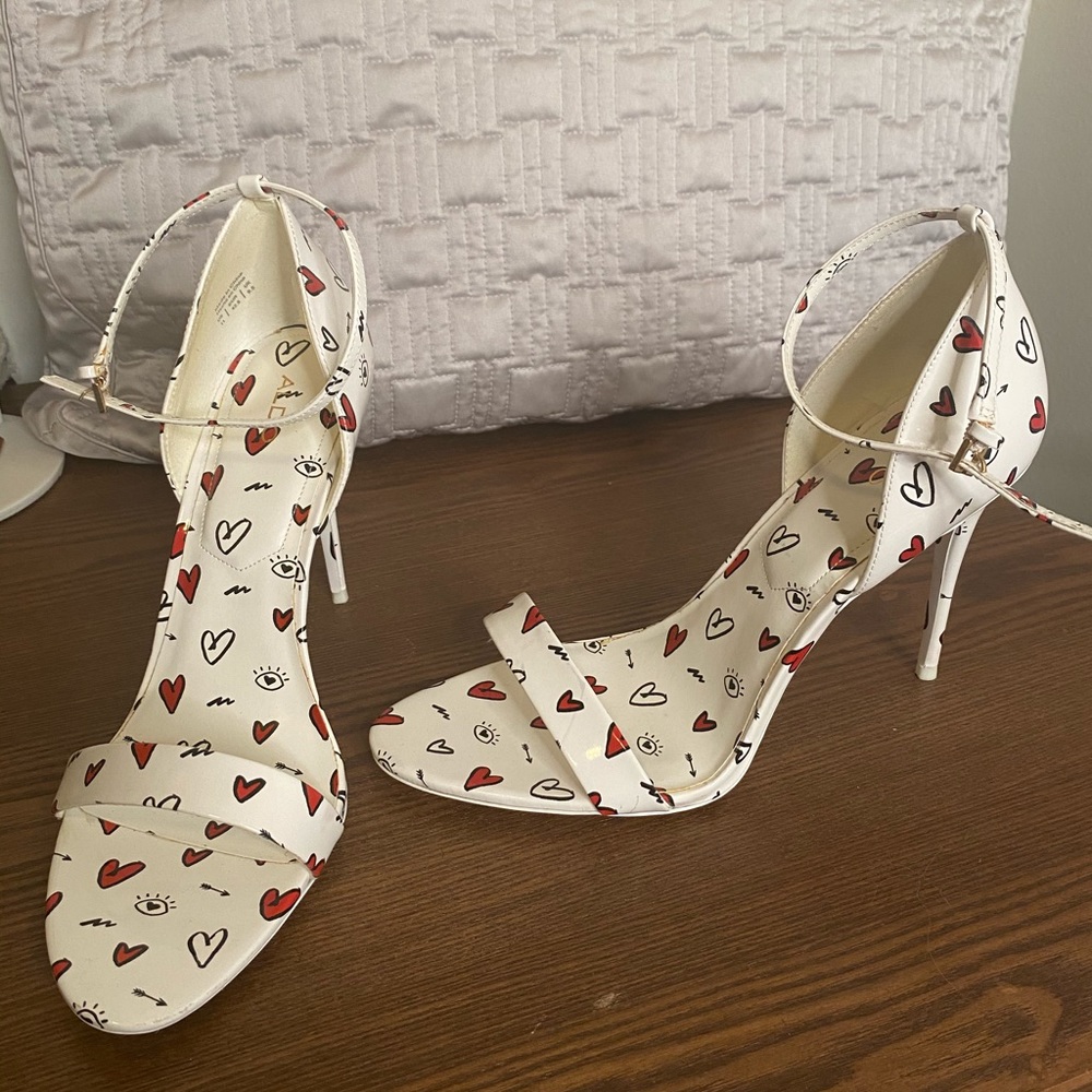 ALDO CALLY PRINTED HEEL SANDALS